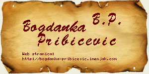 Bogdanka Pribićević vizit kartica